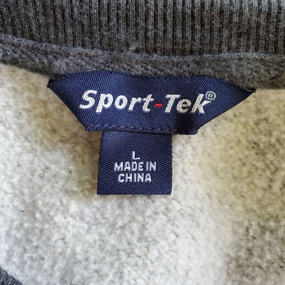 Border View Lodge Sweatshirt Large Grey Embroidered Walleye Fish Destination - Picture 3 of 9